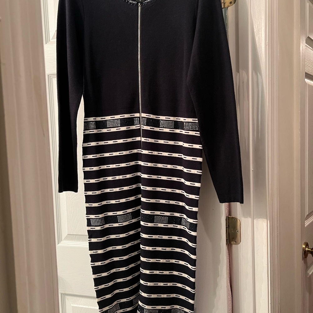 Black and White Striped Dress by Liorah
